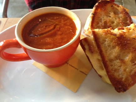 spicy tomato soup and grilled cheese www.alicedishes.com