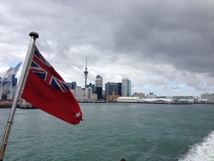 view of Auckland from ferry