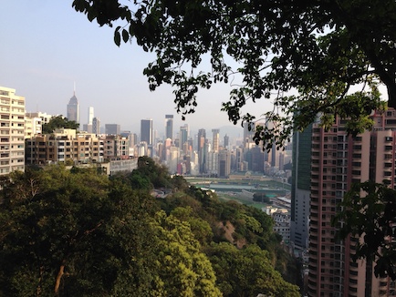 View from Bowen Road, Hong Kong, a popular route with local runners