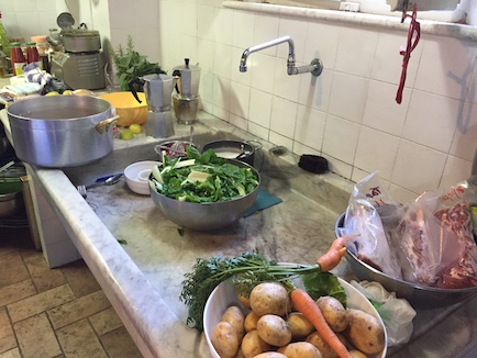 kitchen sink at spannochia