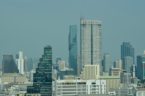 View from the 27th floor of the Bangkok Peninsula 