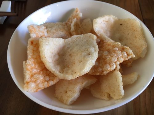 prawn and cabbage crackers
